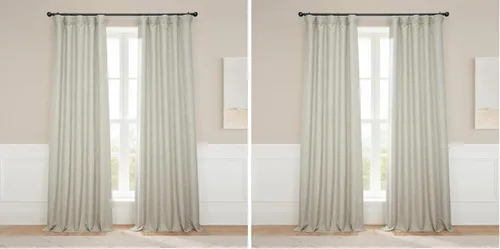 Vista 76 de HPD Half Price Drapes - Cortinas de lino sintético para sala de estar (2 paneles) - 100 pulgadas de ancho x 84 pulgadas de largo - Cortinas