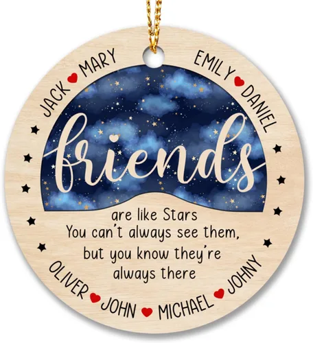 Vista 15 de Adornos de Navidad personalizados 2025 para amigas, regalos de adorno para la decoración del árbol de Navidad, regalo personalizado de Navidad