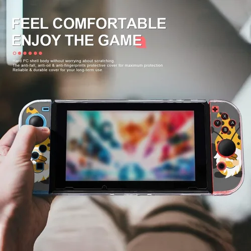 Vista 5 de Bee Gnome with Sunflower Switch Screen Protector Cover Full Accessories Switch Game Case Protection Skin for Switch Console and Joy-Cons