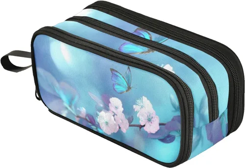 Vista 20 de Fustylead Alice - Estuche de ajedrez para lápices con cremallera, bolsa de maquillaje, bolsa de cosméticos, bolsa de viaje multiusos, caja