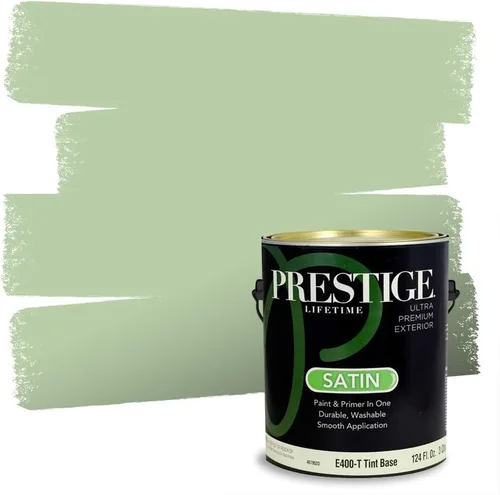 Vista 28 de PRESTIGE Pintura exterior e imprimación en uno, aloe, plano, 1 galón