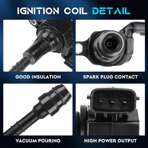 Vista 2 de Juego de 6 bobinas de encendido, paquete de 6 bujías Iridum de 3.5L 4.0L compatibles con Infiniti QX4 I35 01-12, Nissan Pathfinder, 02-06 Altima