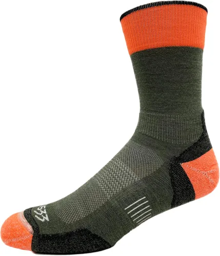 Vista 10 de USA Made - Micro Cushion Crew Socks - Hiking Socks - Merino Wool - Mountain Heritage S35 Micro + Cojín Patriot