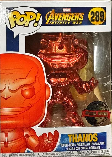 Vista 2 de Funko Pop Avengers 289 Thanos Rojo Cromo (sin Pegatina)
