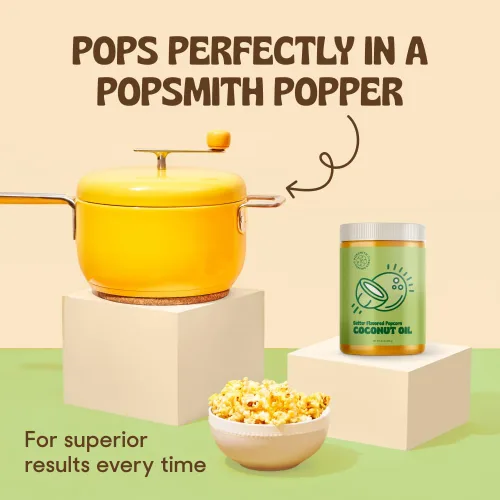 Vista 9 de Popsmith Aceite de coco con sabor a mantequilla de palomitas de maíz, aceite de palomitas de maíz de 30 onzas, hace palomitas de maíz estilo cine