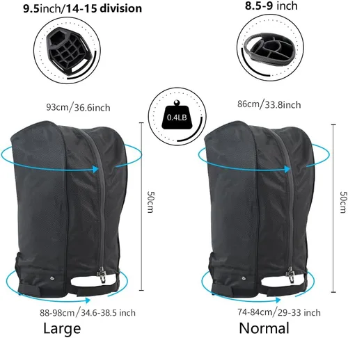 Vista 5 de Funda para bolsa de golf, cubierta de lluvia de nailon, impermeable, se adapta a la mayoría de bolsas de carrito de golf, fácil de usar, plegable