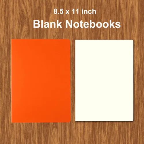 Vista 8 de Paquete de 24 cuadernos grandes de 8.5 x 11 pulgadas en blanco sin forro