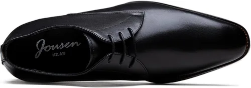 Vista 5 de Jousen Zapatos de vestir para hombre, zapatos de cuero formales Oxford Derby, zapatos de vestir retro Brogue Wingtip para hombres