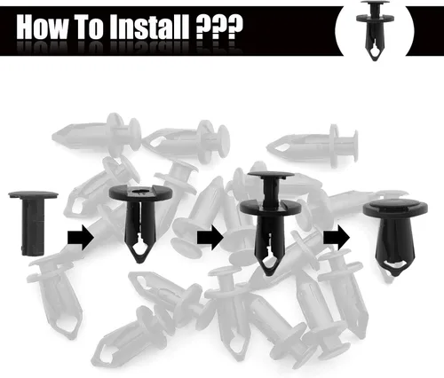 Vista 5 de 20 clips de empuje de remaches para guardabarros, remaches de cuerpo ATV compatibles con Honda Ranger RZR 800 900 Sportsman XP 850 Suzuki Kawasaki