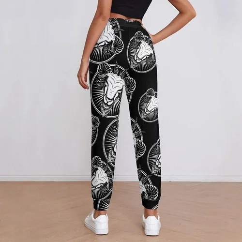 Vista 3 de Baphomet Head Womens Sweatpants High Waisted Jogger Pants Trousers with Pockets