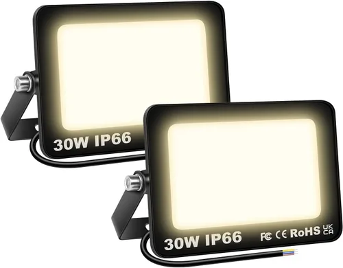Vista 11 de SKYWORLD Paquete de 2 luces LED de inundación para exteriores, 20 W 2000 lm, luz de inundación LED de seguridad, luz diurna de 4000 K, luz blanca