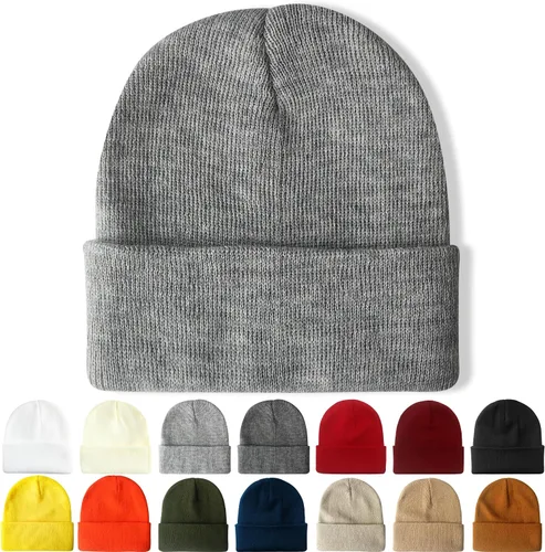 Vista 10 de NPQQUAN Beanie for Men Women Winter Hats for Mens Beanie Cuffed Knit Beanies Skull Cap