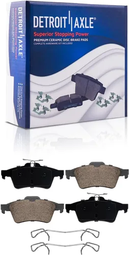 Vista 7 de Detroit Axle - Kit de frenos para Ford 18-21 Transit Connect, Rotores de freno de disco delantero y trasero Pastillas de freno de cerámica 2018 2019