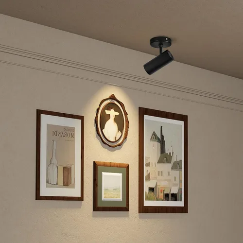 Vista 9 de Aisilan - Paquete de 2 focos LED modernos direccionales regulables para interiores, ángulo ajustable, lámpara de techo con cable para sala de estar