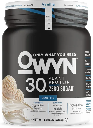 Vista 10 de OWYN Only What You Need Pro Elite Polvo de proteína de alto contenido, 30g de proteína vegana para la recuperación después del entrenamiento