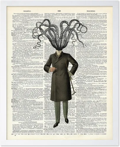 Vista 55 de Poster Master Póster de pulpo para parejas, póster de diccionario, arte Kraken, regalo romántico para él, ella, amantes, decoración náutica