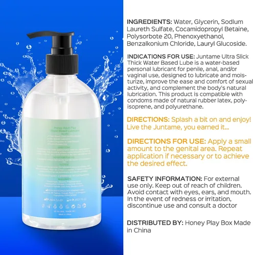 Vista 2 de Lubricante a base de agua, lubricante personal para hombres, mujeres y parejas, lubricante anal para una comodidad suave y duradera, antiadherente
