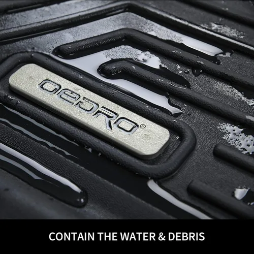 Vista 9 de OEDRO Alfombrillas compatibles con Toyota Tundra CrewMax Cab 2014-2021, juego de revestimientos delanteros y de segunda fila de ajuste personalizado