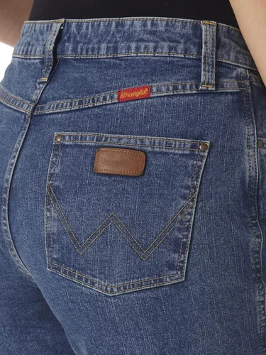 Vista 5 de Wrangler Jeans elásticos de tiro alto y corte vaquero para mujer
