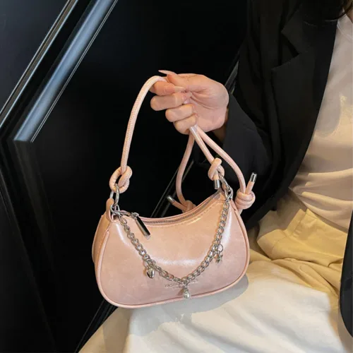 Vista 6 de Minimalista y elegante nuevo bolso bandolera versátil para mujer, bolso de hombro y axilas tamaño 8.3 * 3.1 * 5.1 in