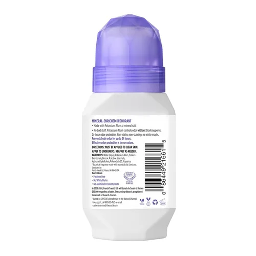 Vista 2 de Crystal Mineral Desodorante Roll-On, lavanda y té blanco, morado, 2.25 onzas líquidas