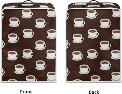 Vista 2 de Cubierta antipolvo para máquina de café, impresión de café, cubierta de protección de huellas dactilares para soporte, máquina de café, cubierta
