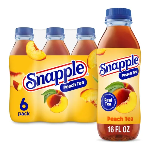 Vista 19 de Snapple Té de melocotón, botella de plástico reciclada de 16 onzas líquidas, paquete de 12