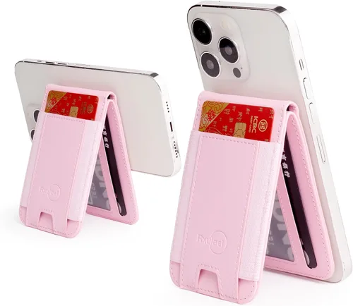 Vista 16 de Cartera magnética elástica para iPhone de cuero magnético con soporte ajustable [capacidad para 9 tarjetas] teléfono para Apple 12 13 14 15 negro 1