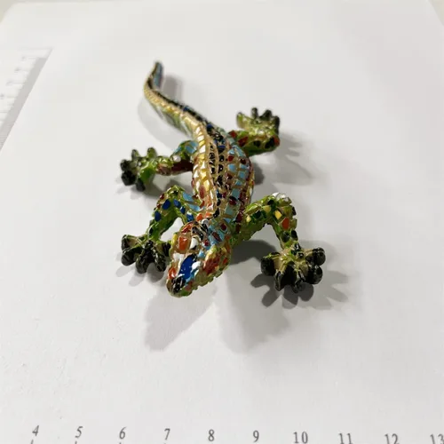 Vista 3 de España 3D Mosaico Lagarto Nevera Imán Recuerdo, Resina Hecho A Mano Mosaico Lagarto Refrigerador Imán Hogar y Cocina Decoración Colección