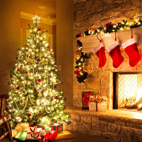 Vista 2 de ODEETRONIC Luces de Estrella para la Punta del Árbol de Navidad, 9.5 pulgadas con Certificación UL Estrella 3D para la Punta del Árbol, de Doble