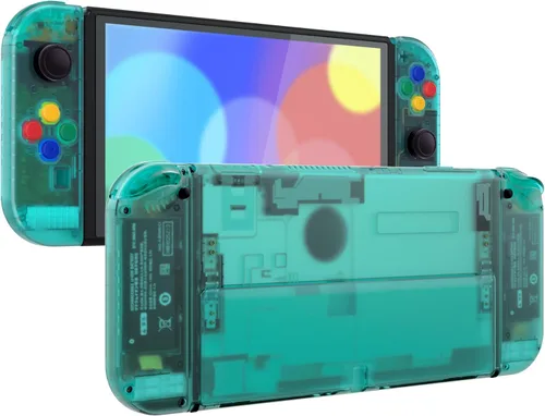 Vista 43 de eXtremeRate DIY Full Set Shell for Nintendo Switch OLED, Replacement Console Back Plate & Kickstand, Custom NS Controller Housing with Full Set