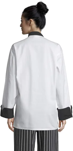 Vista 2 de Abrigo unisex de Newport Chef, BlancoNegro