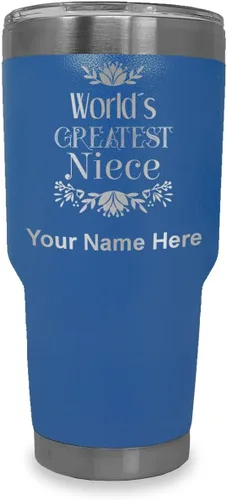 Vista 34 de LaserGram Vaso aislado al vacío de 20 onzas, con grabado personalizado incluido (negro)