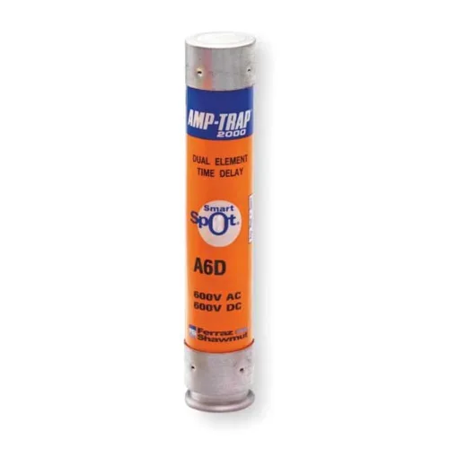 Vista 37 de Mersen A6D-R Amp-Trap 2000 Fusible de retardo de tiempo/clase RK1 con indicador visual de fusible abierto, 600 VAC/CC, 200 kA AC/100 kA DC, 0.1