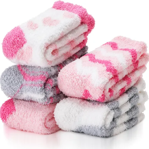 Vista 12 de EBMORE Calcetines mullidos para mujer, esponjosos, acogedores, cómodos, de felpa, cálidos, para invierno, para dormir, para el hogar, calcetines
