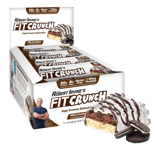 Vista 11 de FITCRUNCH Barras de proteínas de tamaño completo, barra horneada de 6 capas, 0.27 onzas de azúcar, sin gluten y núcleo suave para pastel