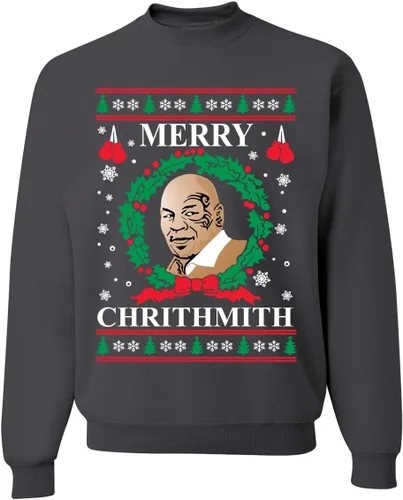 Vista 8 de Merry Chrithmith Ugly Christmas Sweater Unisex Crewneck Graphic Sweatshirt Negro Bitcheth