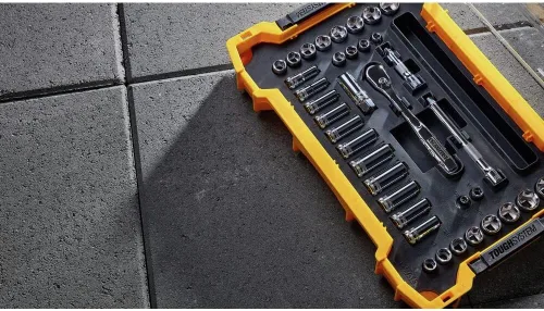 Vista 6 de DEWALT Juego de enchufes con bandeja Toughsystem, 3/8 pulg., juego de 37 piezas (DWMT45400)