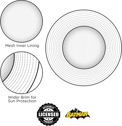 Vista 5 de DC Comics Gorra de béisbol con diseño de pescador, sombrero de sol para niños de 2 a 4 años
