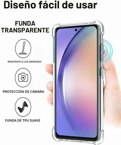 Vista 4 de Funda transparente compatible con Samsung Galaxy A54 5G