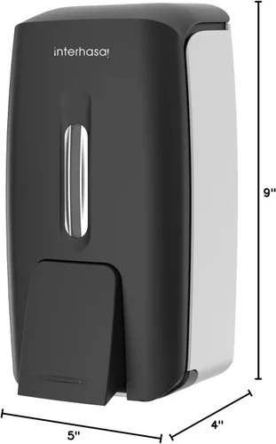 Vista 9 de Dispensador de jabón de pared de 28 onzas, dispensador de jabón de manos comercial para baño, gel líquido, dispensador de desinfectante de manos