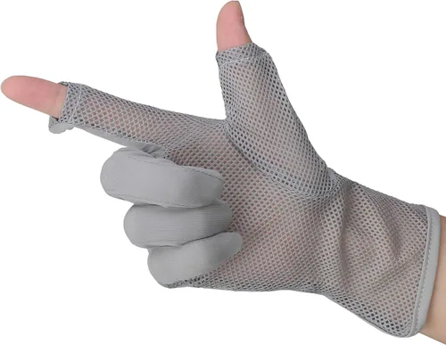 Vista 4 de Guantes de protección solar para mujer, M, Gris