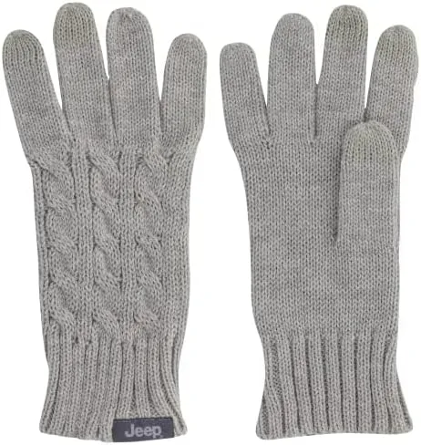 Vista 3 de Jeep Conjunto de bufanda, gorro y guantes de punto trenzado de 3 piezas para mujer, talla única