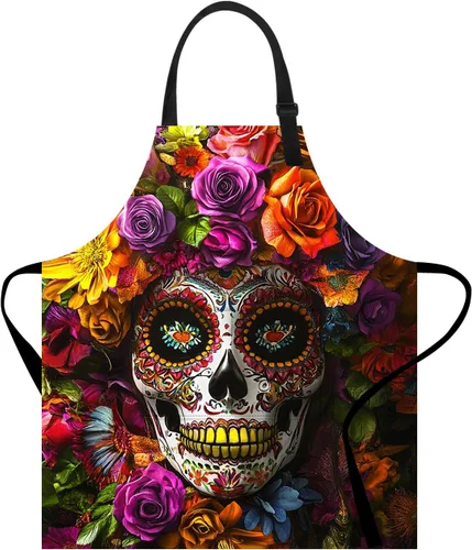 Vista 16 de Delantal de cocina para el hogar, cocina, horneado, jardinería, para mujeres y hombres, con bolsillos, delantal impermeable, 32 x 28 pulgadas