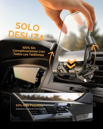 Vista 2 de AINOPE Soporte de Montaje de Teléfono para Rejilla de Ventilación del Automóvil para iPhone 17 Pro Max Montaje para Automóvil [Diseño Deslizante]