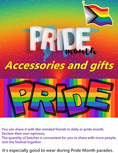Vista 4 de HAFILO 2550100200piezas pequeñas agitando inclusive progreso bandera orgullo pin arco iris bandera gay LGBTQ Pines de solapa progresiva decoración a