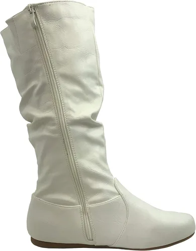 Vista 4 de Womens Wonda Botas suaves grandes planas tacones bajos de caña alta