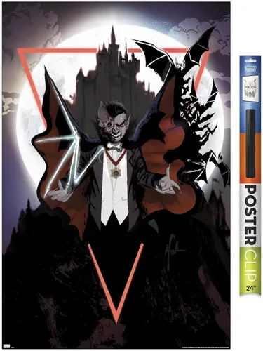 Vista 16 de Trends International Drácula - Póster de pared con ilustración, 22.375 x 34 pulgadas, versión premium sin marco