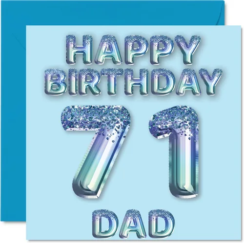 Vista 295 de Stuff4 Tarjeta de primer cumpleaños para niños, globo de fiesta con purpurina azul, tarjetas de feliz cumpleaños para niño de 1 año, nieto, hijo, 57