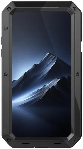 Vista 2 de Funda protectora de cuerpo completo 360 para iPhone Xs, resistente a los golpes, funda de metal de aluminio con protector de pantalla integrado
